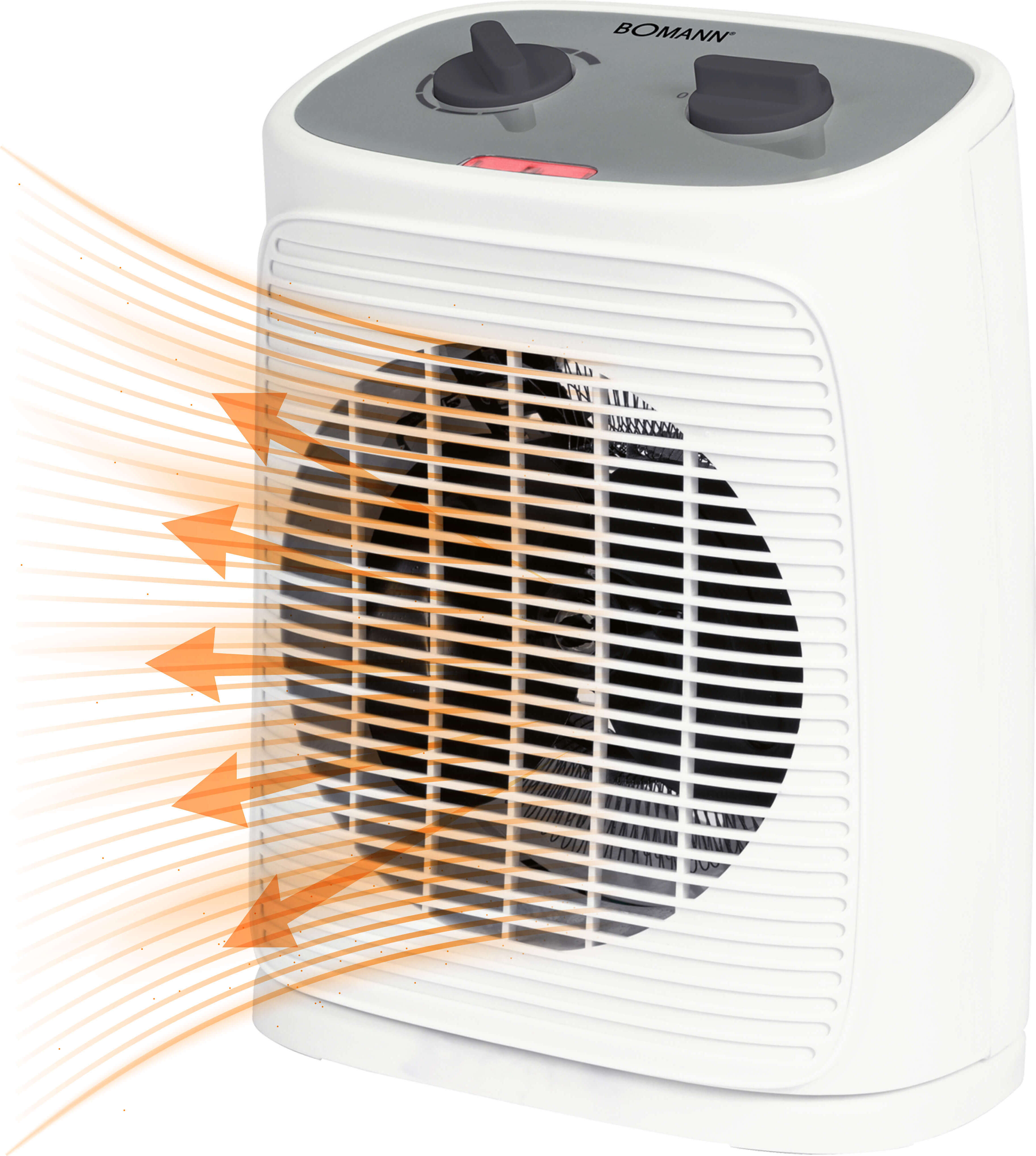 Bomann® Ventilátorové vykurovacie teleso s funkciou ventilátora, elektrické vykurovacie teleso s plynulou reguláciou termostatu a 2 stupňami vykurovania, oscilačné sálavé vykurovacie teleso, vykurovacie teleso do kúpeľne, kuchyne, garáže - HL 6064 CB