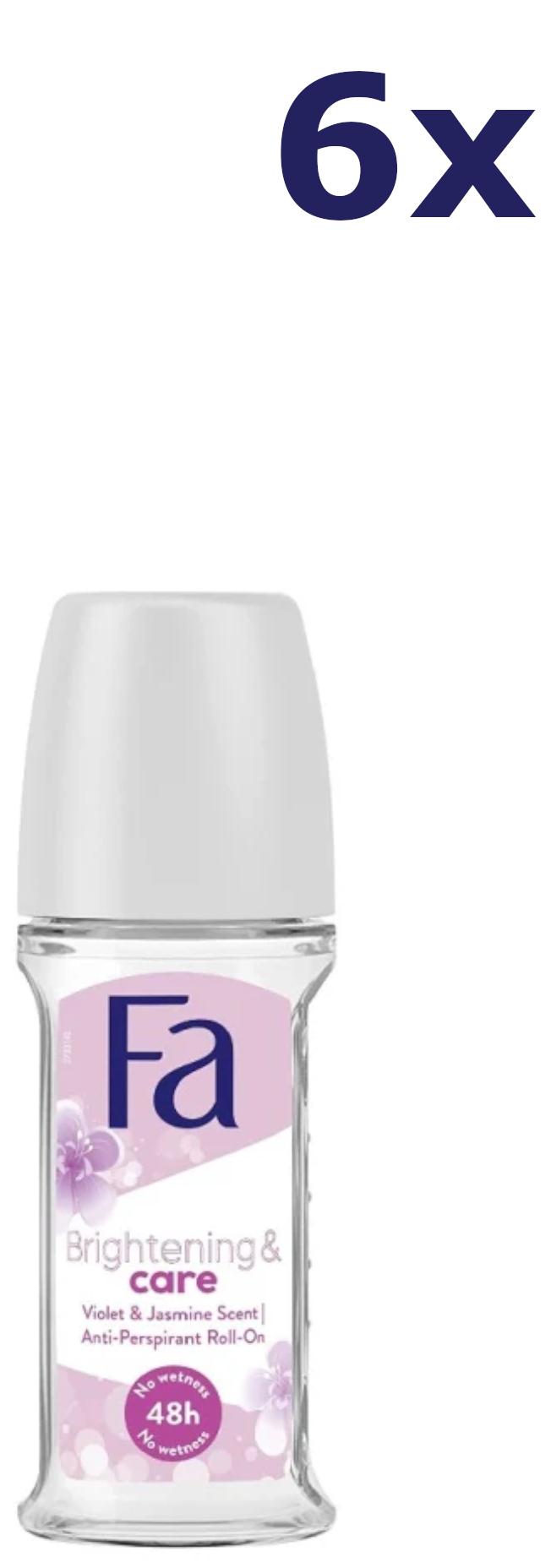 Fa Pflege 6x Deodorant-Roll-on 50 ml – Aufhellend & pflegend