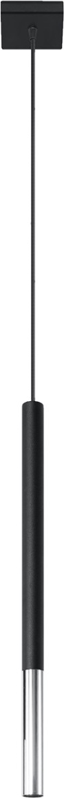 Hängeleuchte MOZAICA 1 schwarz/chrom 1xG9 8W Stahl 100x8x8cm Sollux Lighting