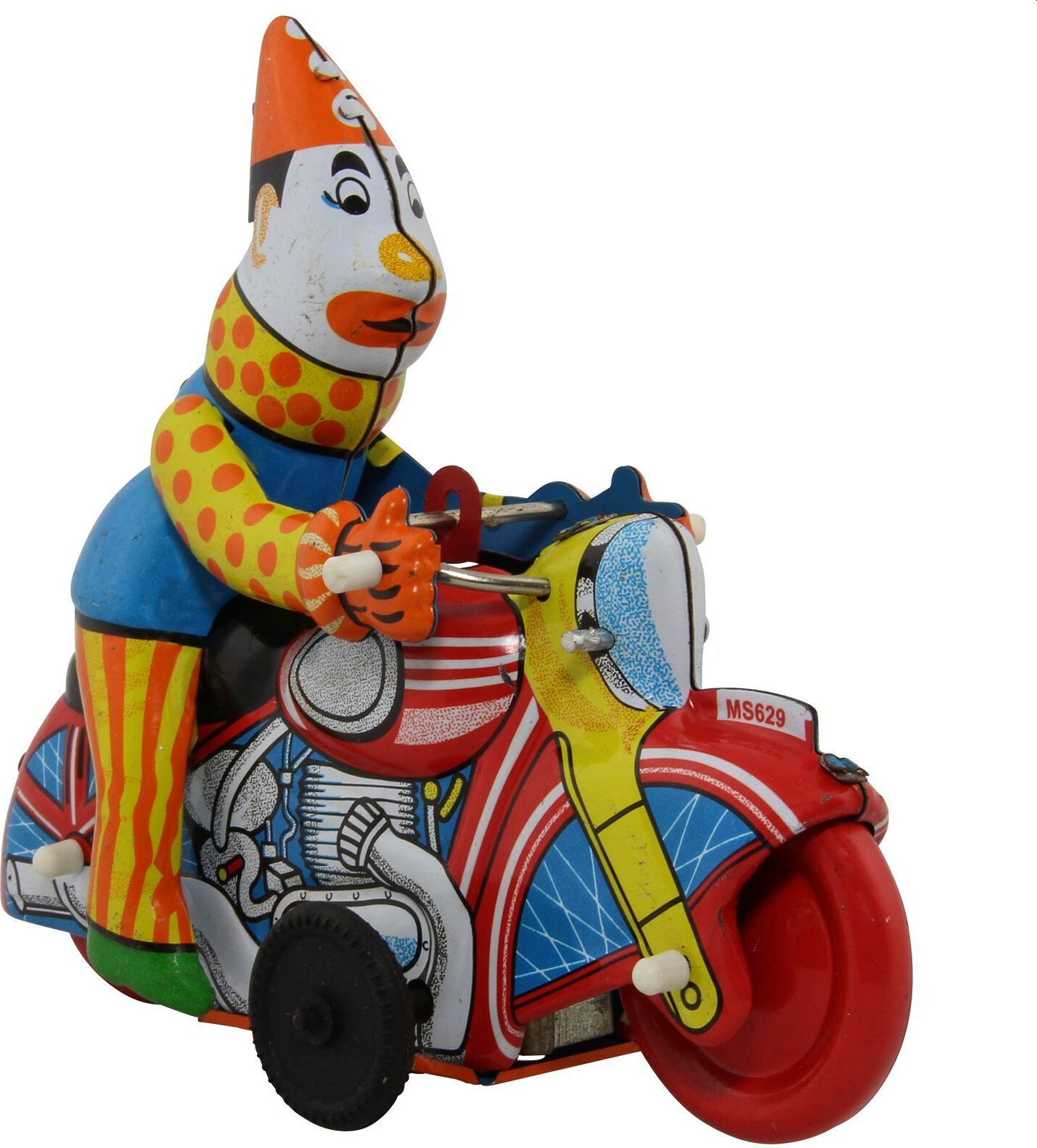 Freak Scene Blechspielzeug - Clown auf Motorrad - aus Blech BS0093