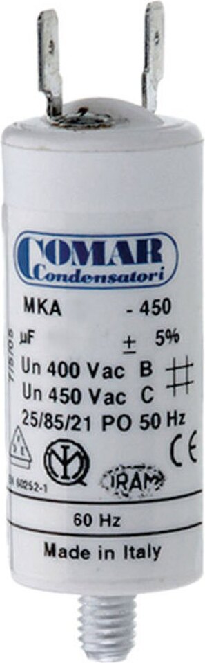 Comar 1mf/5 Motorkondensator 6x2.5 Cm Weiß Weiß One Size 63010