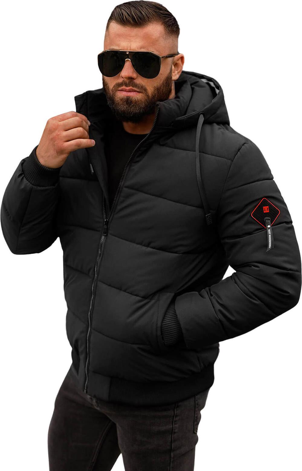 Herren Winterjacke Schwarz OZONEE JS/31M5031/392Z 3Xl/56