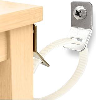 Markenlos/generisch 12 Sätze Anti-Kipp-Möbelgurte-Set, Möbel-Kipp-Sicherung, Babysicherheit Anti Kipp Möbel Wandanker, Kippschutz Sicherheitsgurt für Bücherregal Schrank zur Sicherheit von Kindern & Haustieren 174798202