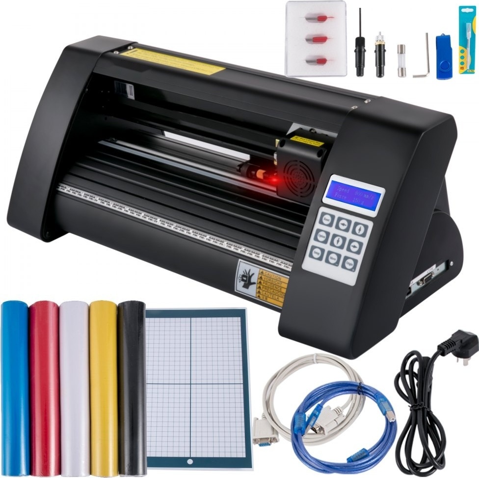 Vinylový rezací plotter 375 mm - Vinyl cutter - Max. Šírka rezu 285 mm - Ploter so softvérom Signmaster - Vinylový plotter kompatibilný s Windows - Poloautomatický - Presnosť rezu ±0,001 mm