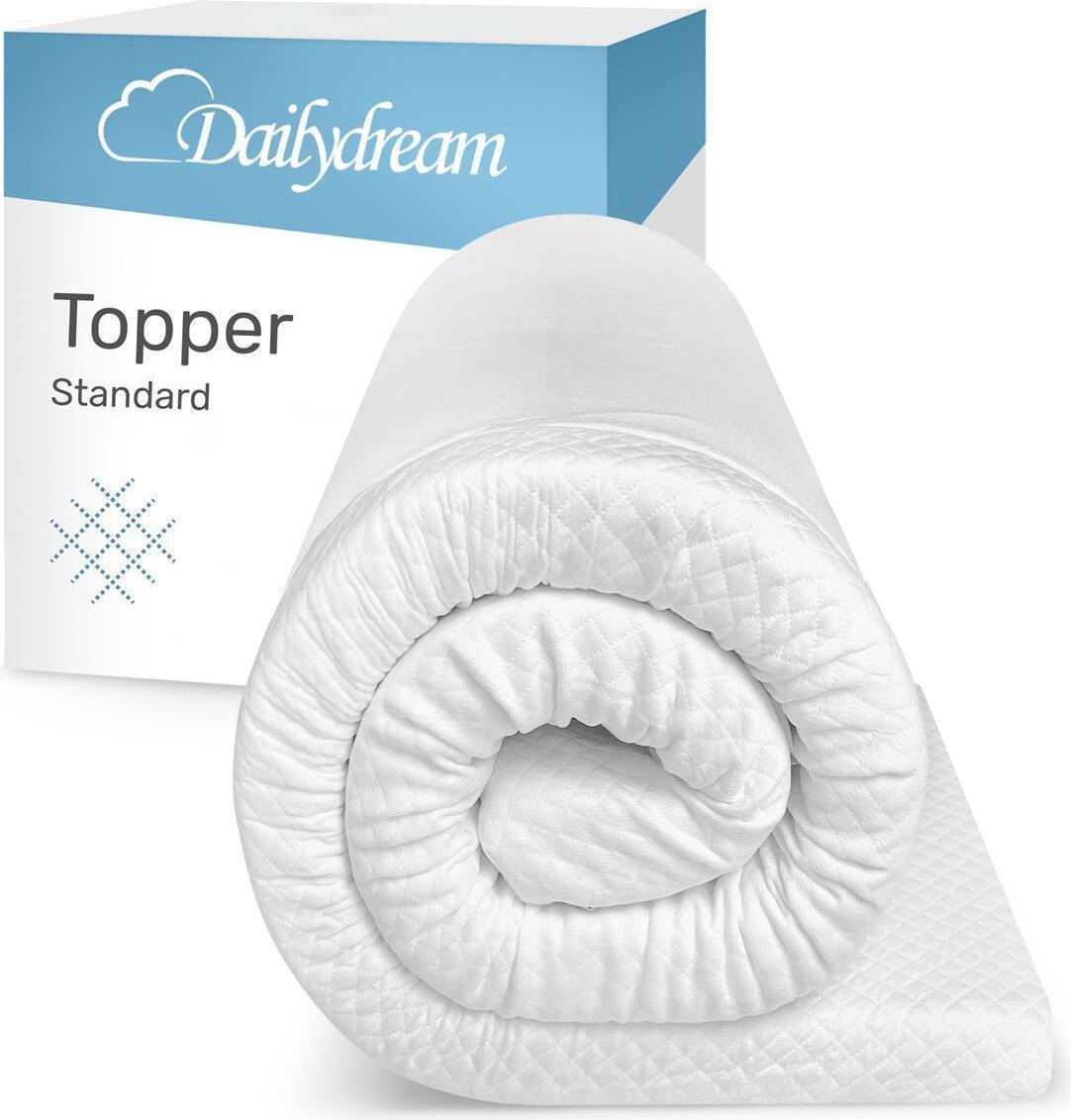 Surmatelas Viscoélastique Dibapur® Visco Soft – 4 Cm, 150x200 Cm, H2, Certifié Oeko-Tex