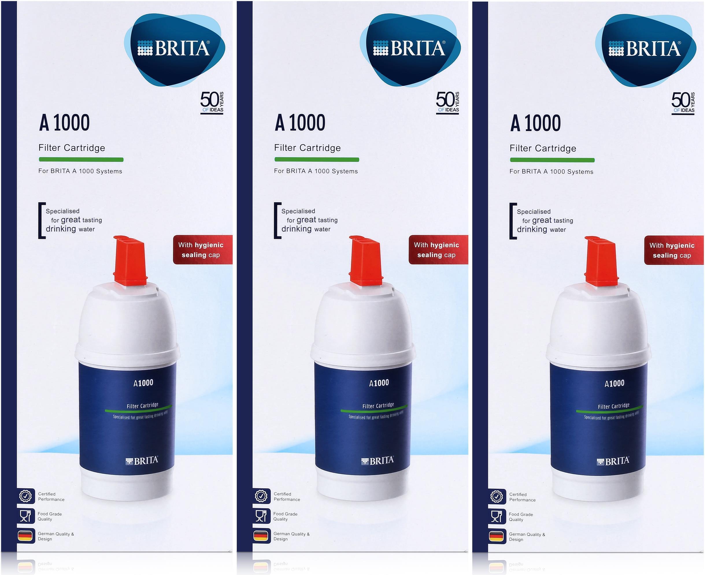 BRITA Filterkartusche A1000 Schützt Haushaltsgeräte vor Verkalkung (3er Pack)