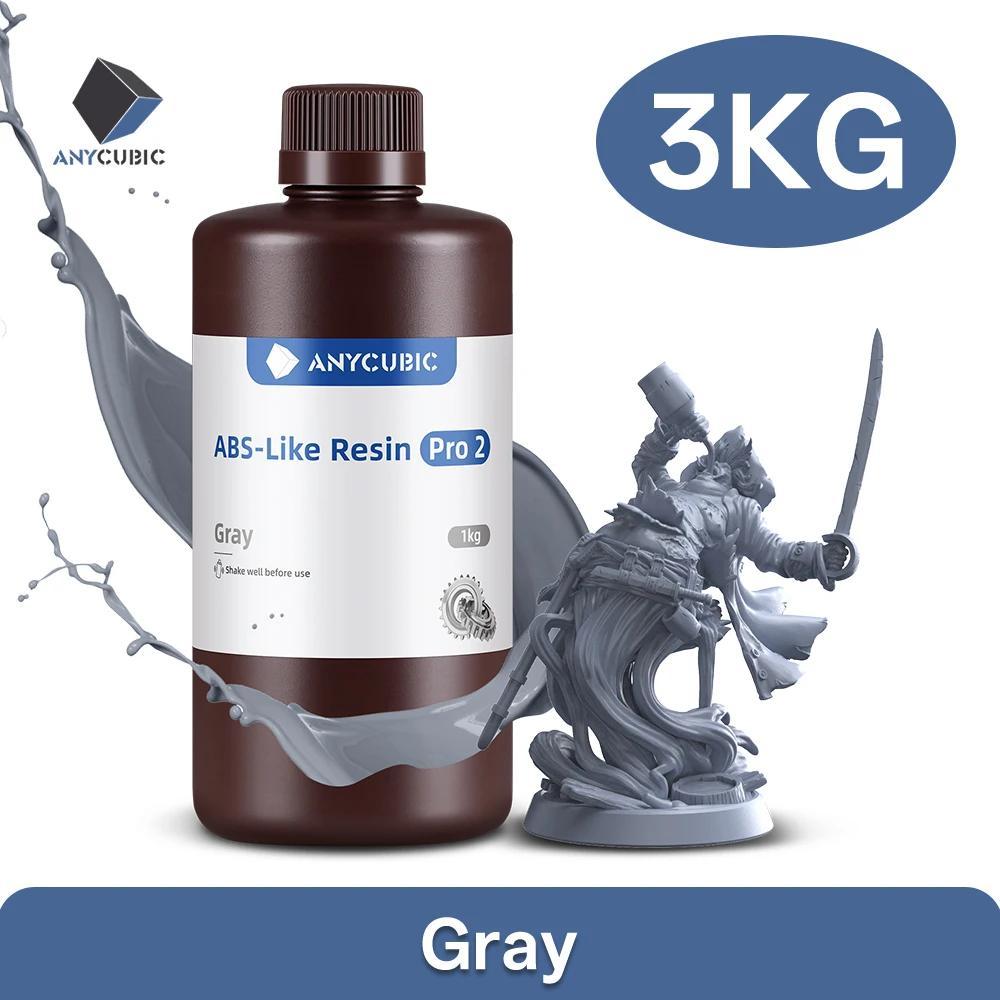 StarTech ABS-ähnliches Pro 2 3D-Druckerharz - Photopolymer für LCD - UV 405 nm - Hohe Präzision - 3 kg - Grau