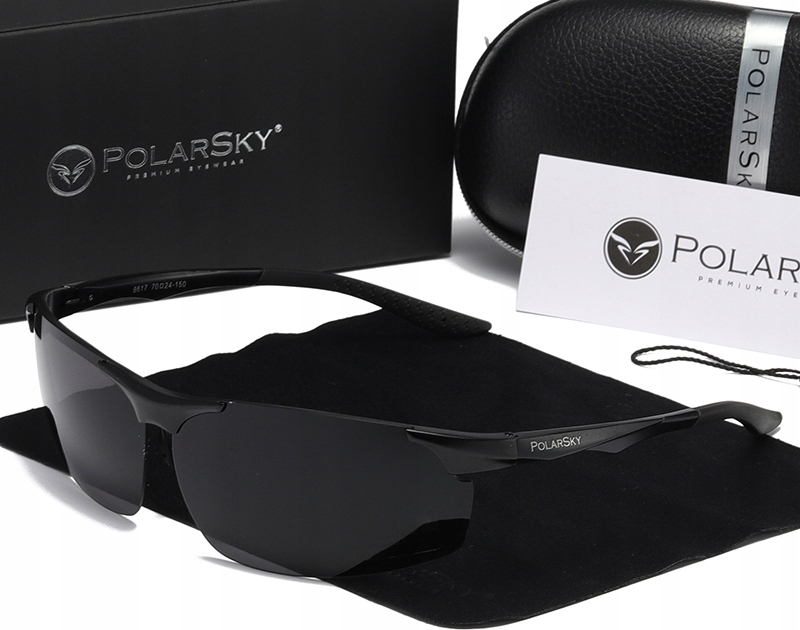 POLARSKY Sport-Sonnenbrille aus Aluminium mit Satz