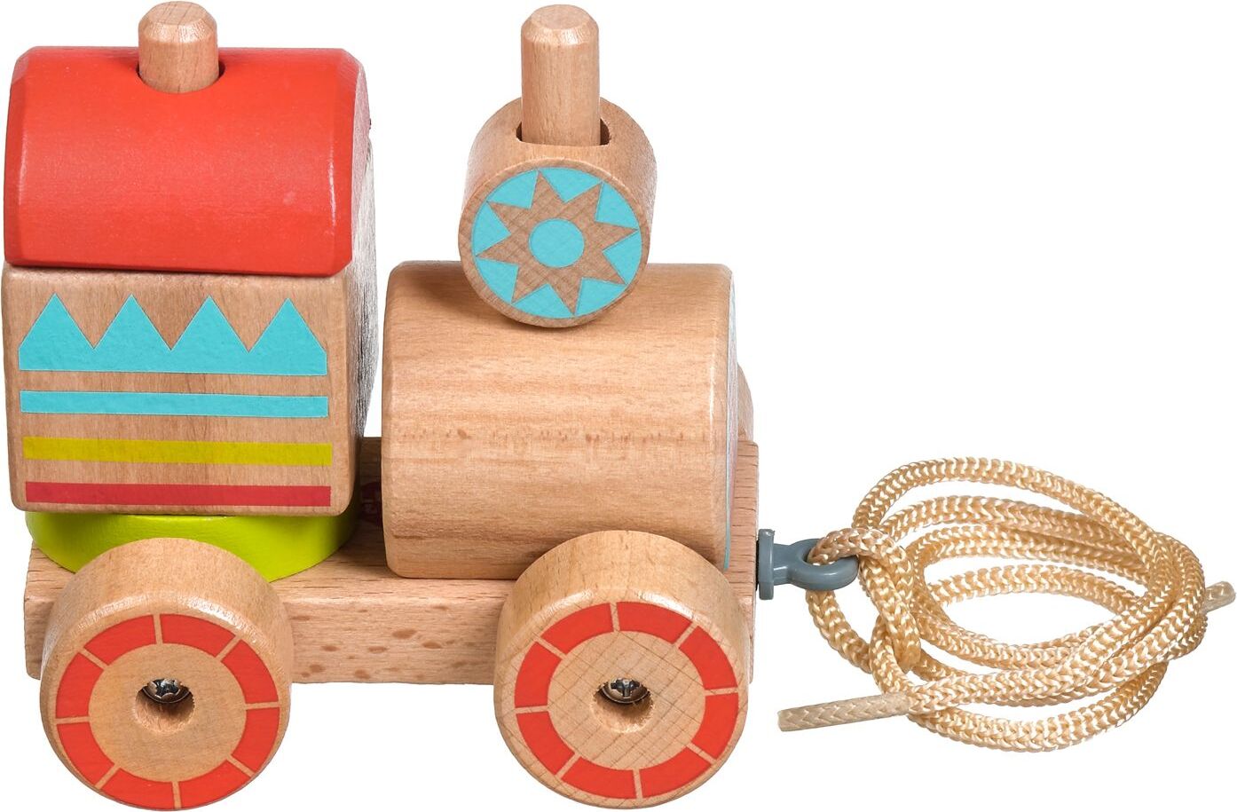 RAPPA Lucy & Leo Ziehmaschine aus Holz - 6-teiliges Puzzle P173637