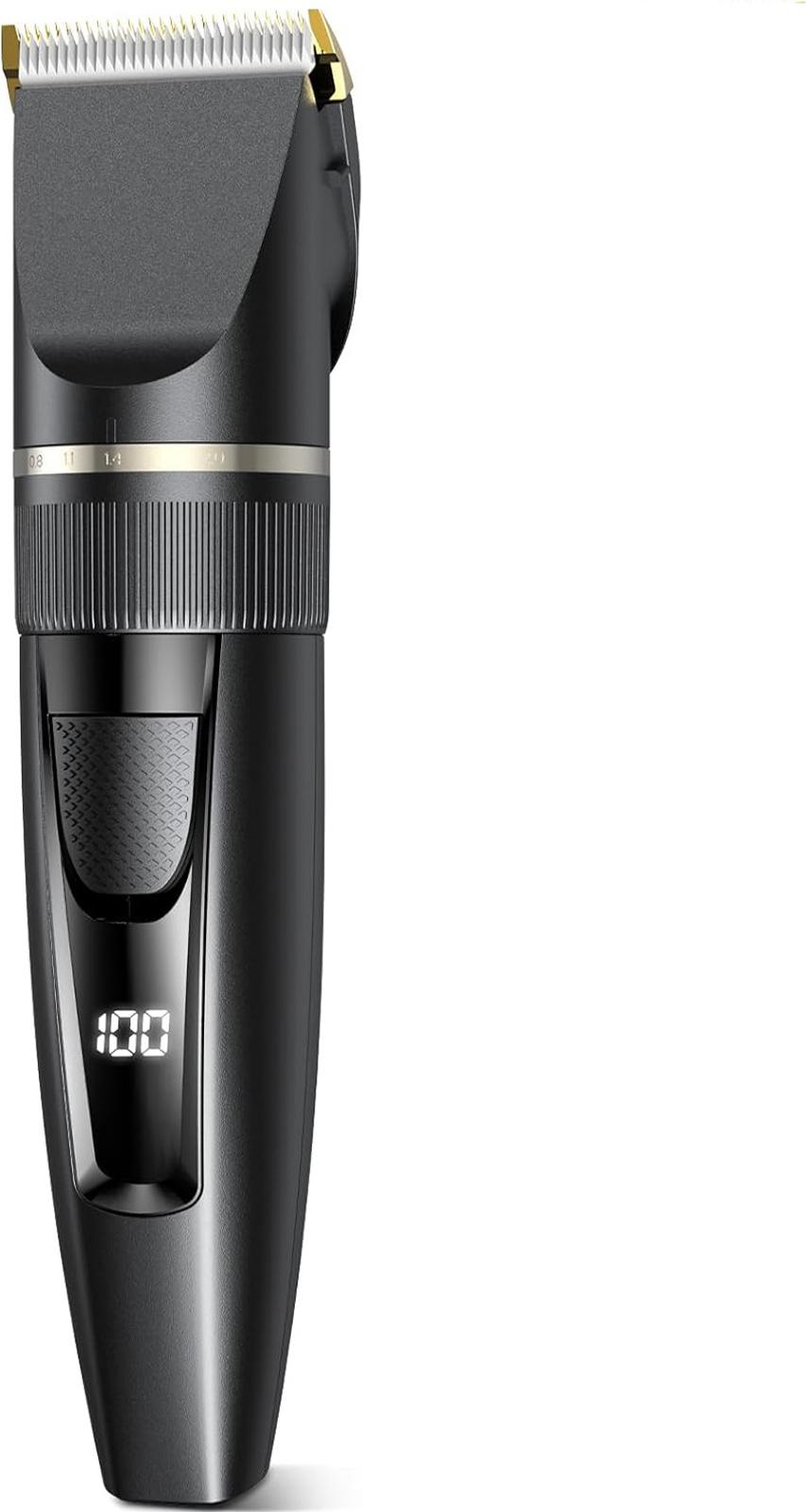 MODFU Haarschneider, Elektrischer Haarschneider für Herren, Profi Haarschneidegerät, Trimmer & Bartpflege, wiederaufladbar, kabellos, präzise Schneideklingen, DIY Haarschnitt Zuhause, Friseurwerkzeug, Haarschneide-Set
