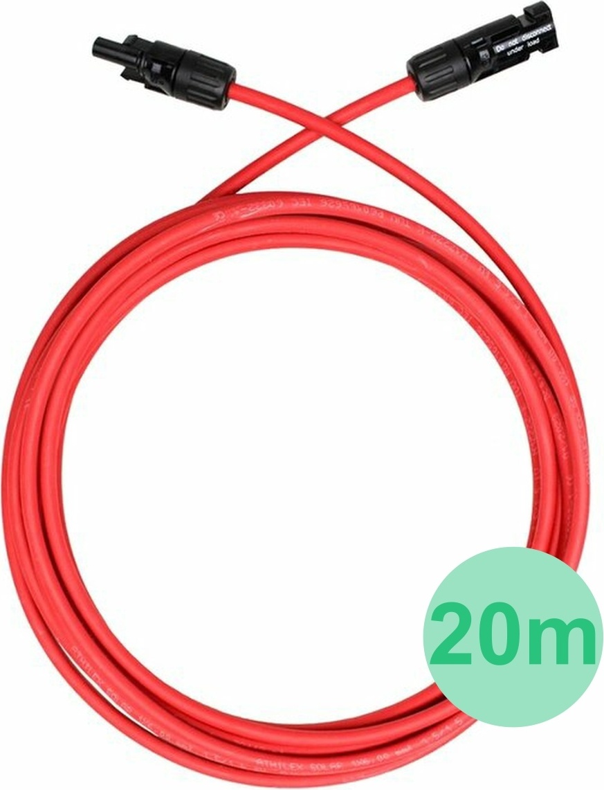 LDY Solar Kabel 6mm rot 20 Meter mit MC4 Steckers-Solar-6mm-rood-20meter