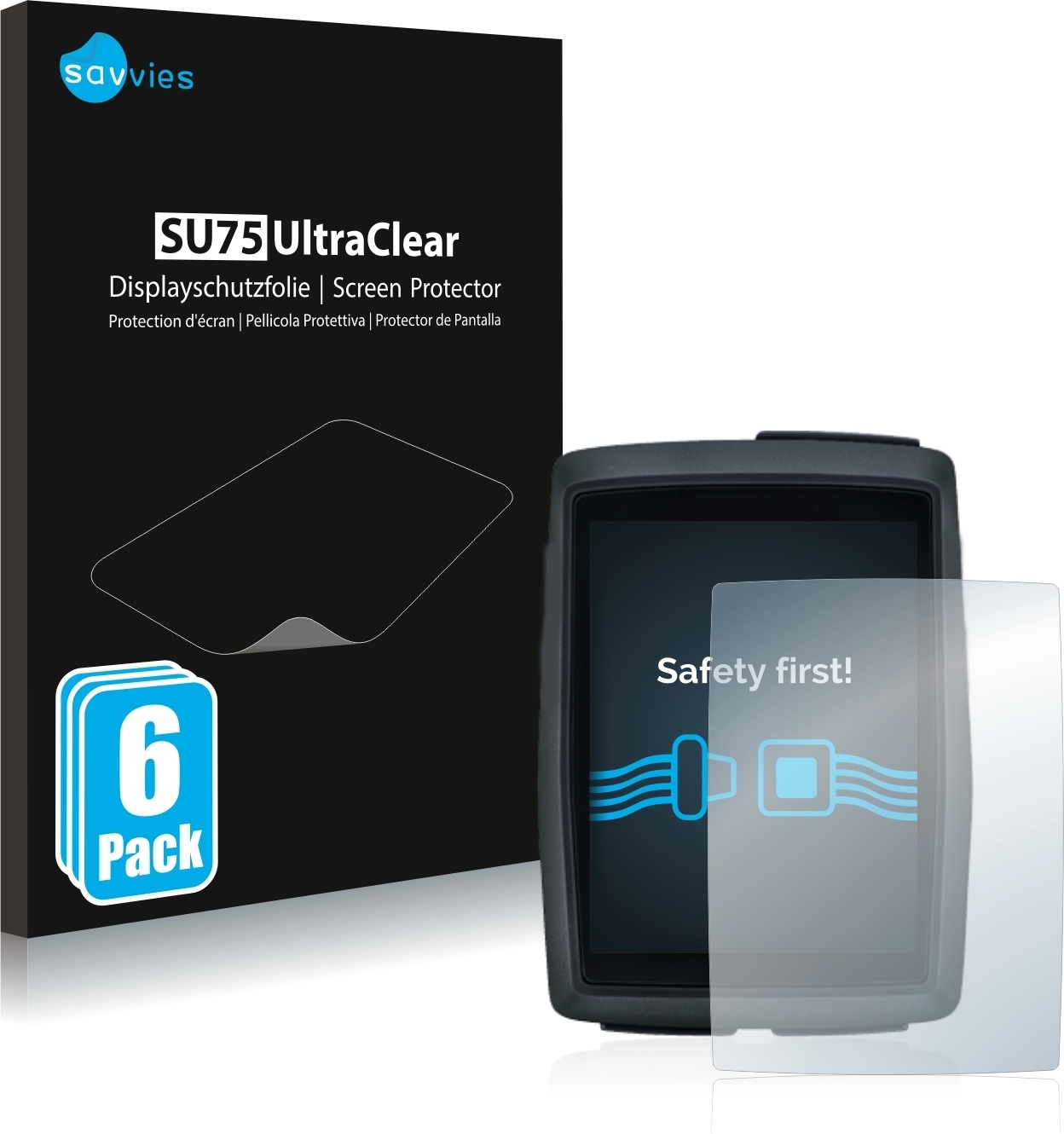 Savvies 6 Pellicole Protettive Per Schermo Sigma BC 10.0 WL – Trasparenti E Antigraffio