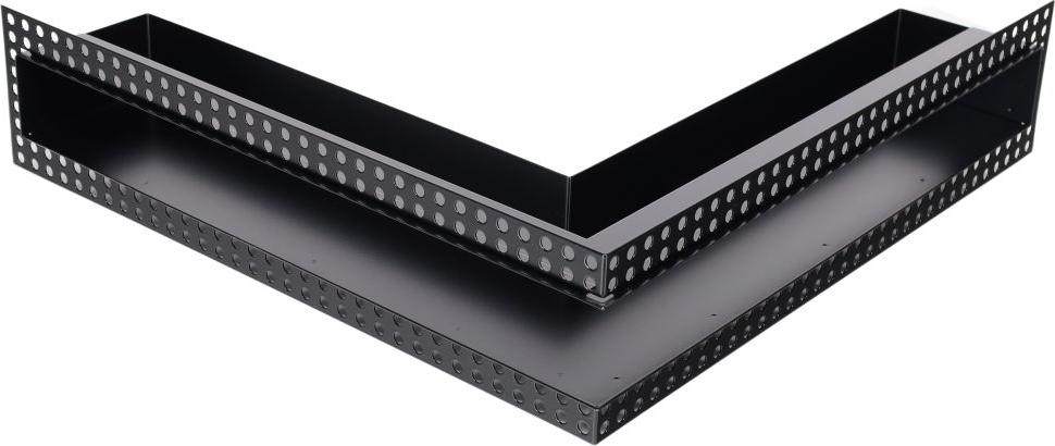 Subtiel Luftleiste Open Air DOT Ecke 50 cm schwarz