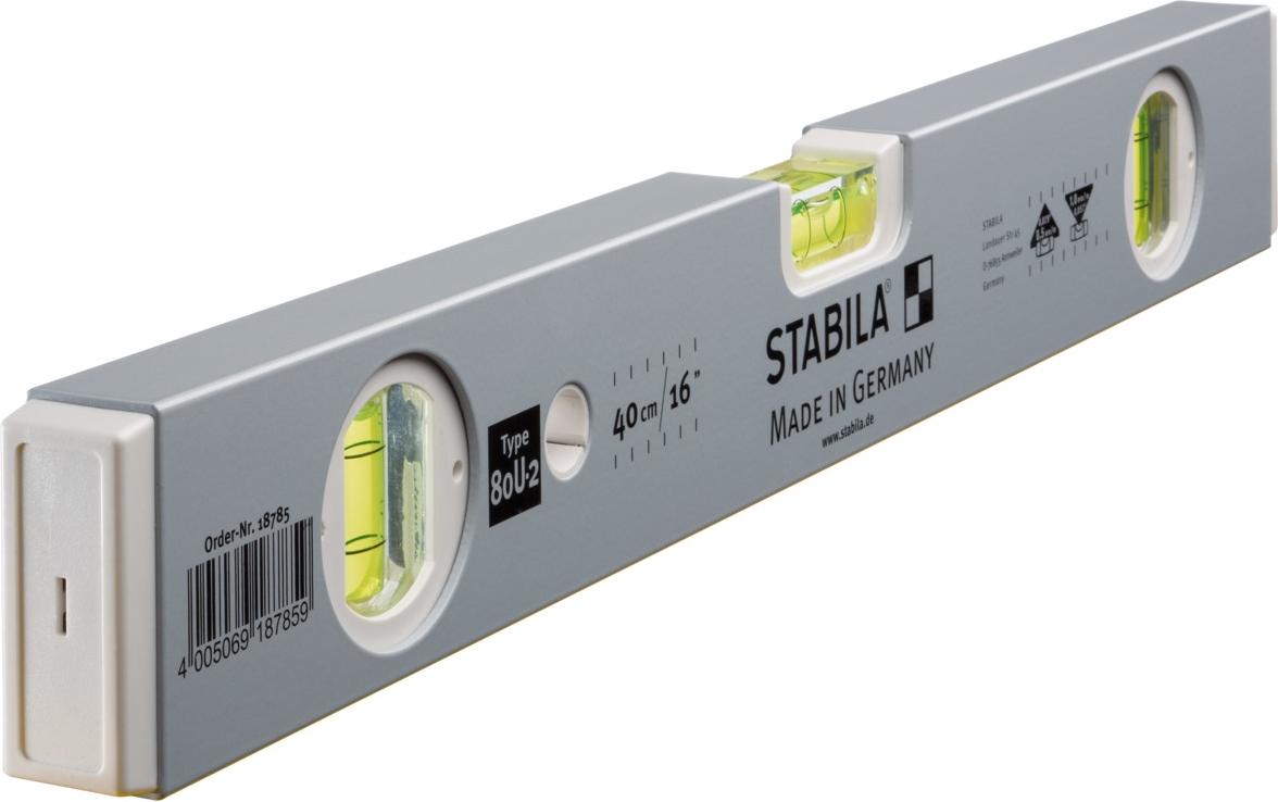 STABILA Messgeräte Stabila - 80U-2 Wasserwaage 3 Phiole 18785 40cm