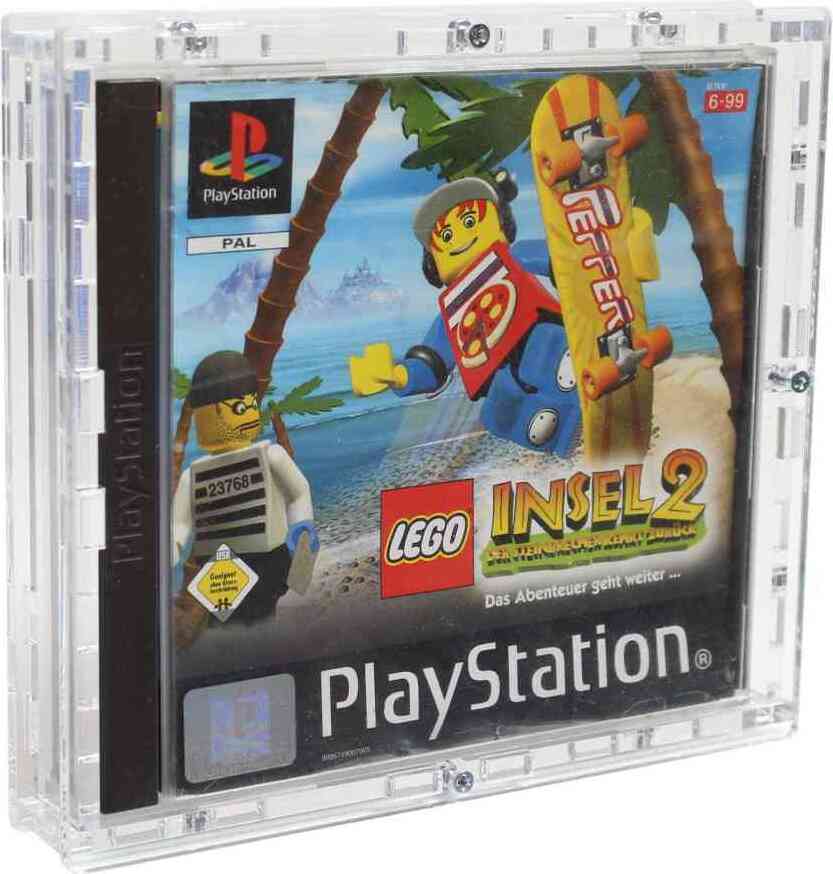 HB Präsentationssysteme oHG Verschraubtes Acrylcase aus Acrylglas für ein Playstation 1 / PS1 Spiel in/ Schutzbox / Schutzhülle / Protector / UV-Schutz / Transparent / Games - Zeigis® 101051-001