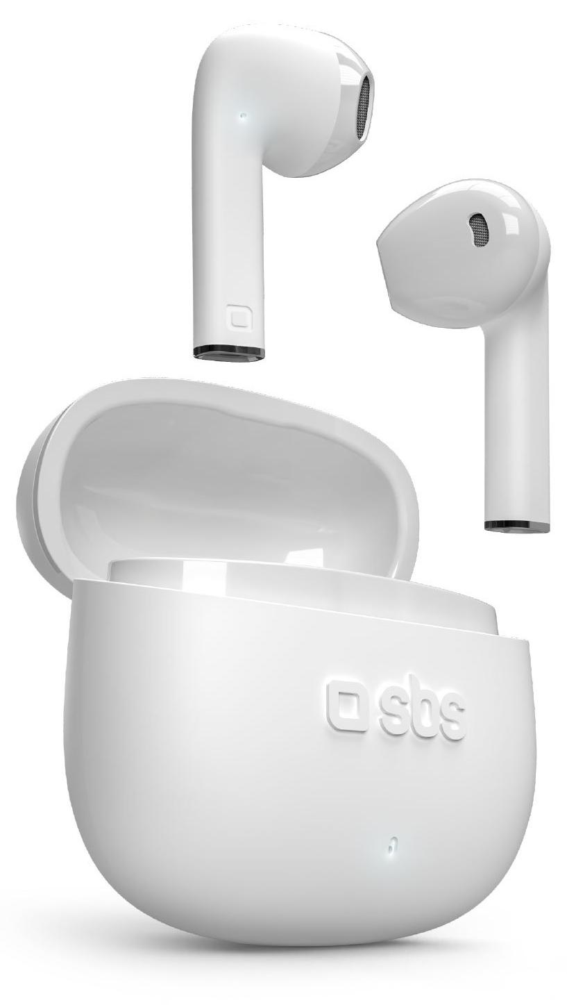 SBS One Color, True Wireless Stereo (TWS), Hovor / hudba, 20 - 20000 Hz, 50 g, Slúchadlá s mikrofónom, Biela