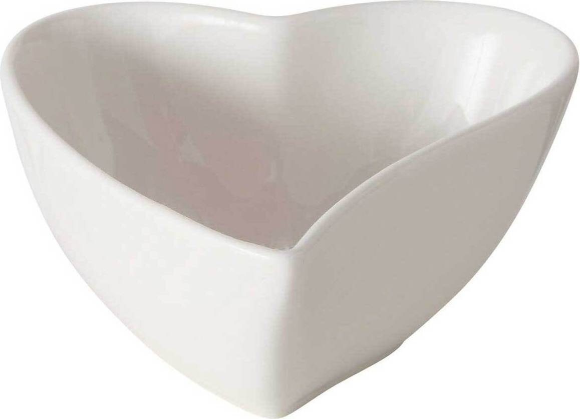 Boltze Schale in Herzform LINORA, weiß