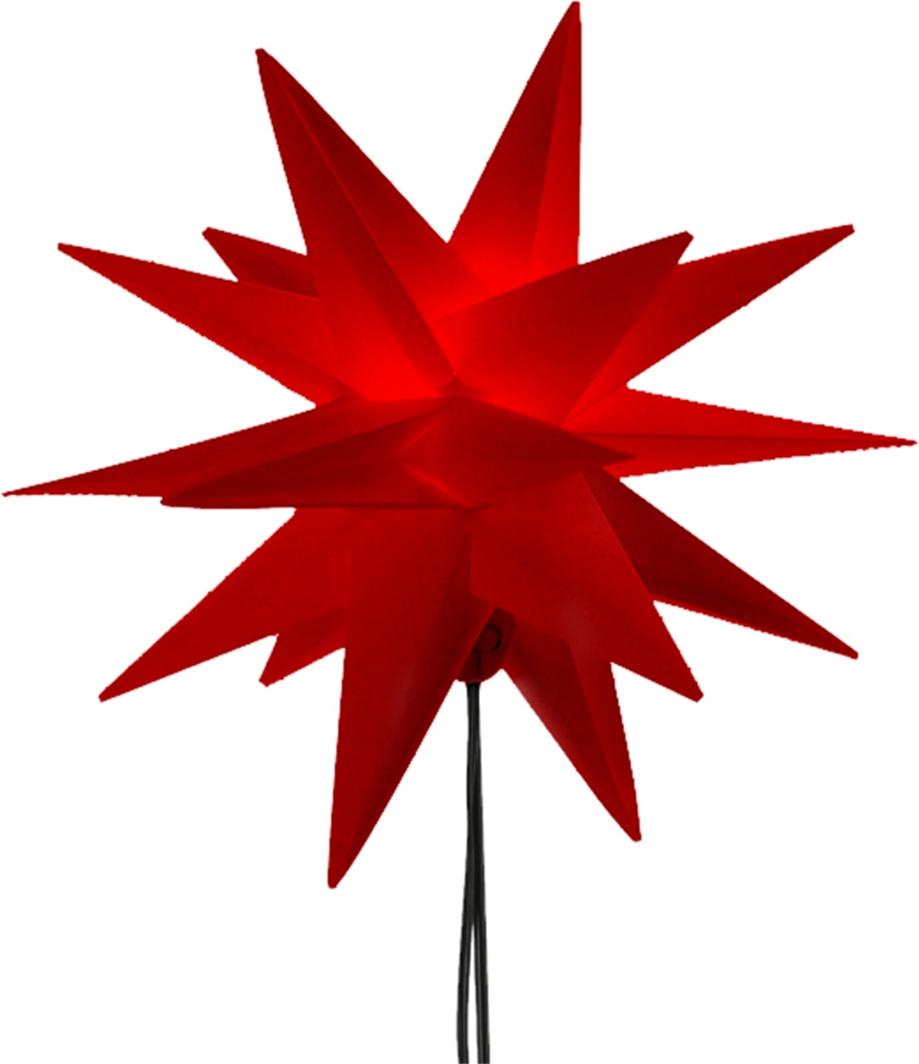LED Adventsstern Rot Ø 25 cm mit Erdspieß Cepewa