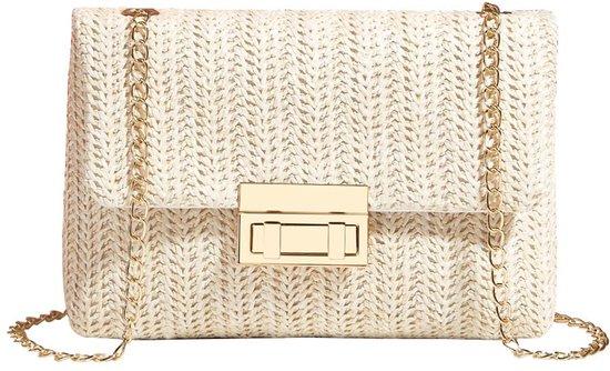 OEM Elegante gewobene Stroh-Tasche Beige Sommer 2026