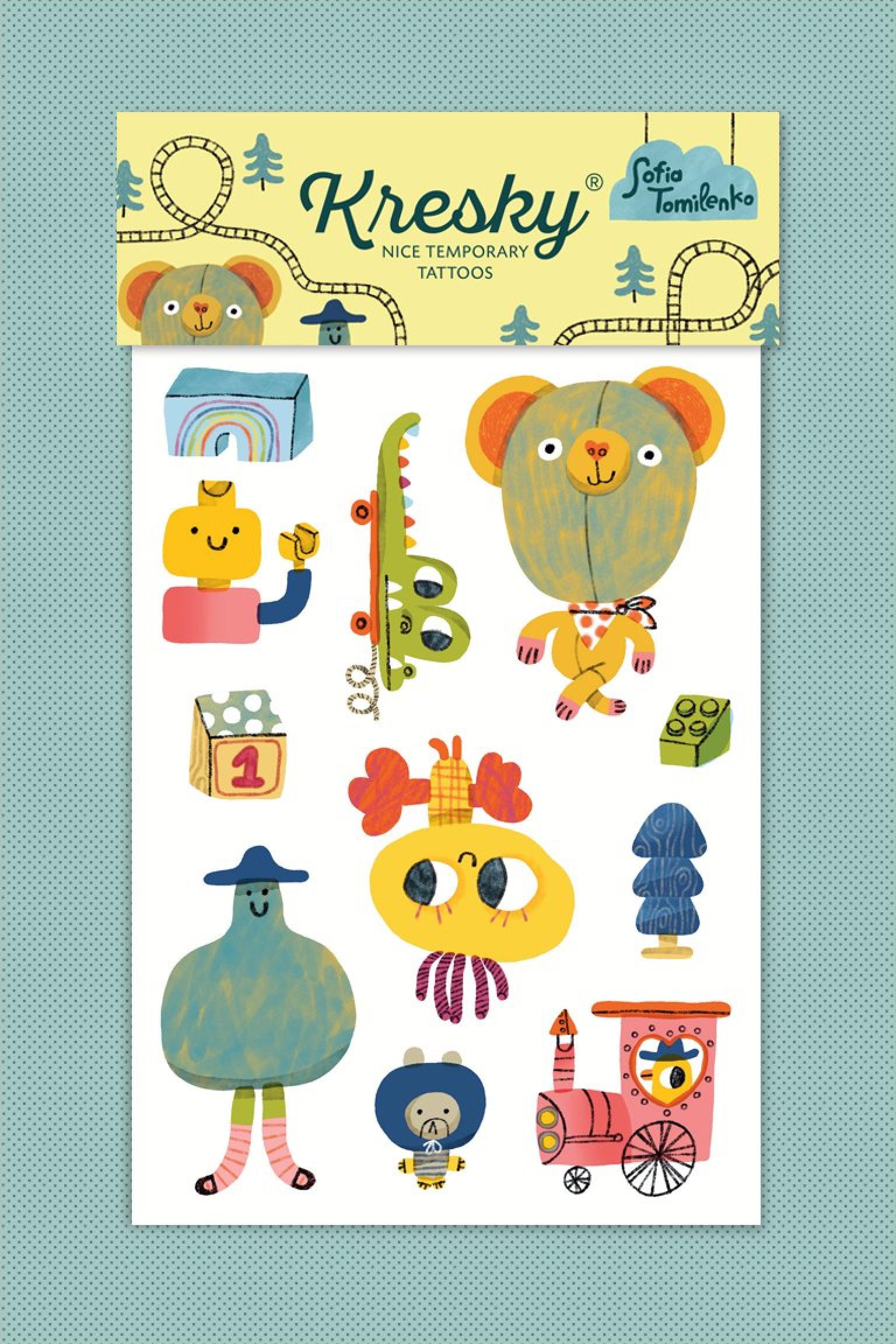 KRESKY temporäre Tattoos Kinderspielzeug 1 Stk.