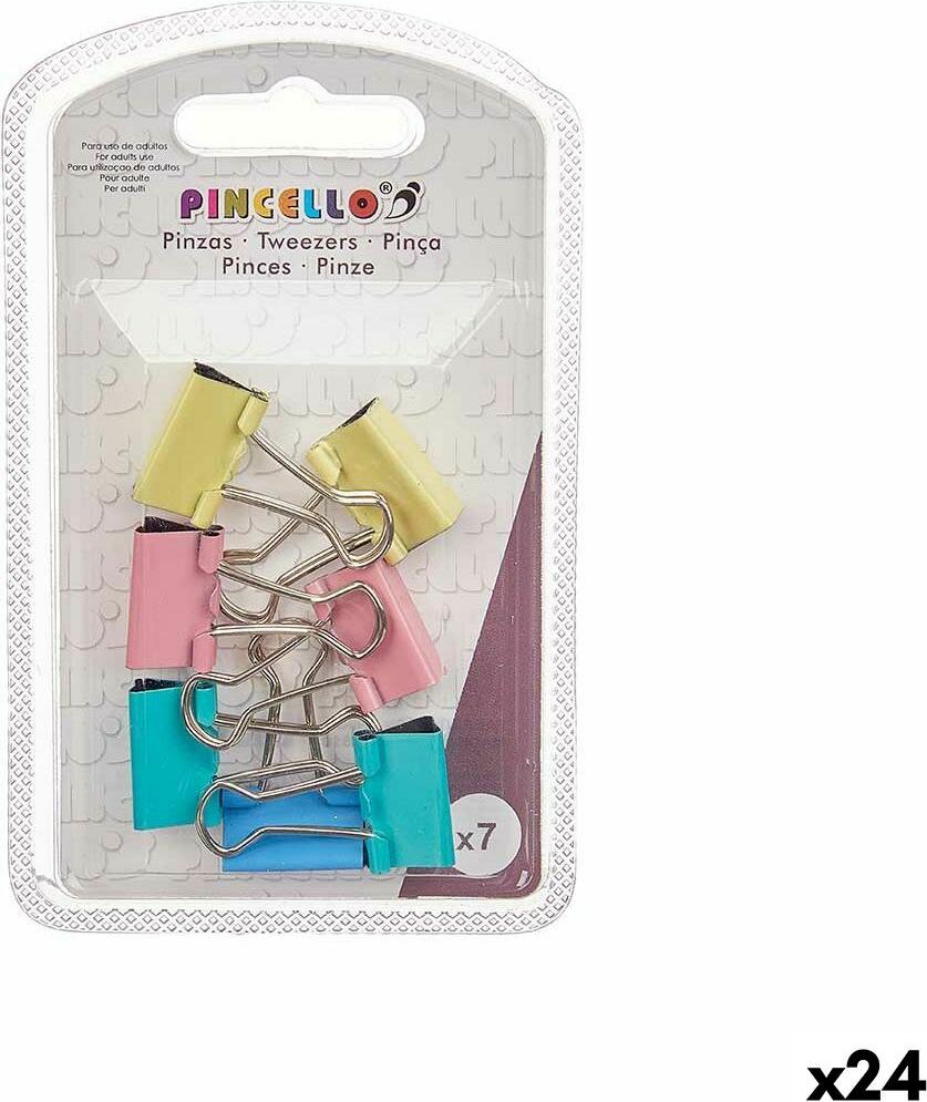 Klammern Pincello Bunt Metall Clip klein (24 Stück) S3630326