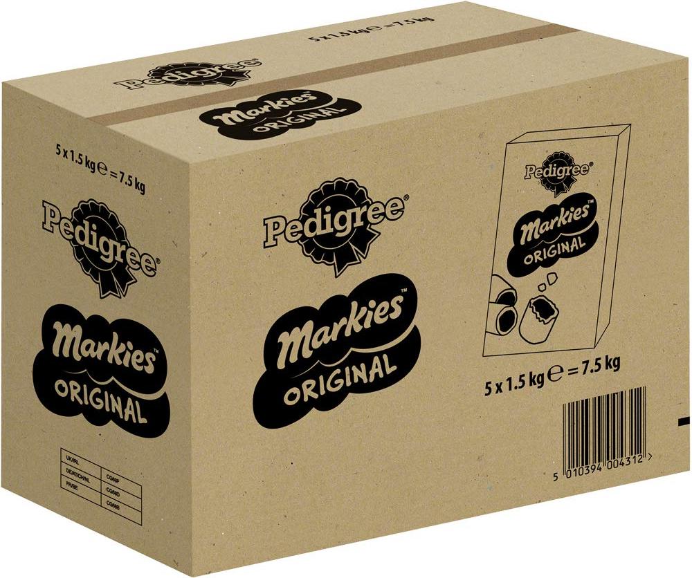 Pedigree Hundesnacks Markies mit Markknochengeschmack, 5 Packungen (5 x 1,5 kg)