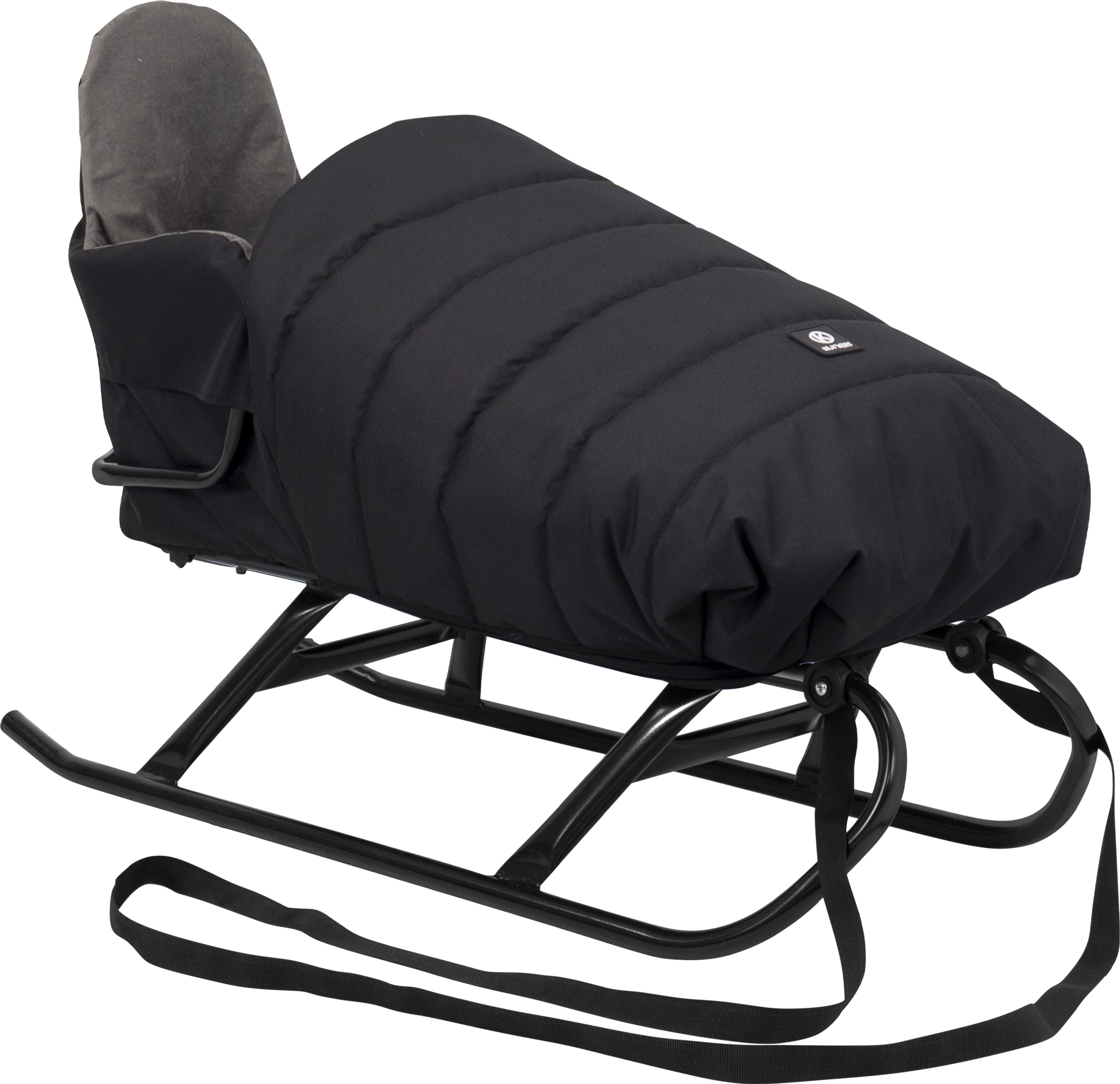 Kunert FLO Schlitten für Kinder Schlitten mit Lehne I Babyschlitten Kinderschlitten I Rückenlehne Schlitten Baby Schlitte + Schlafsack