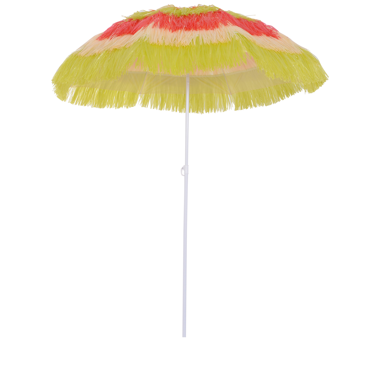 HOMCOM Outsunny Sonnenschirm Hawaiischirm Strandschirm Partyschirm Gartenschirm in verschiedenen Farben, 4 Modelle (Hawaiischirm/Ø160cm/bunt) 01-0188