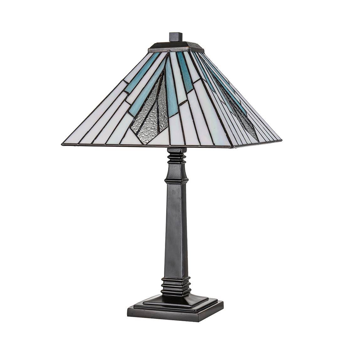Elstead Lighting Elstead Alderley Tischlampe E27 Vintage-Bronze Tiffanyglas TF-ALDERLEY-TL-L