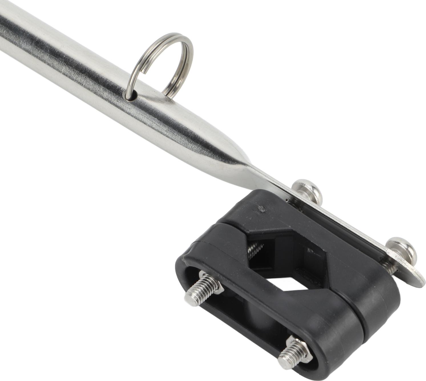 Gistuch 390 mm/15.35 Zoll Marine Rail Typ Fahnenstange einstellbare Edelstahl für Booteyachten Segelboote Schnellboote Schnellboote