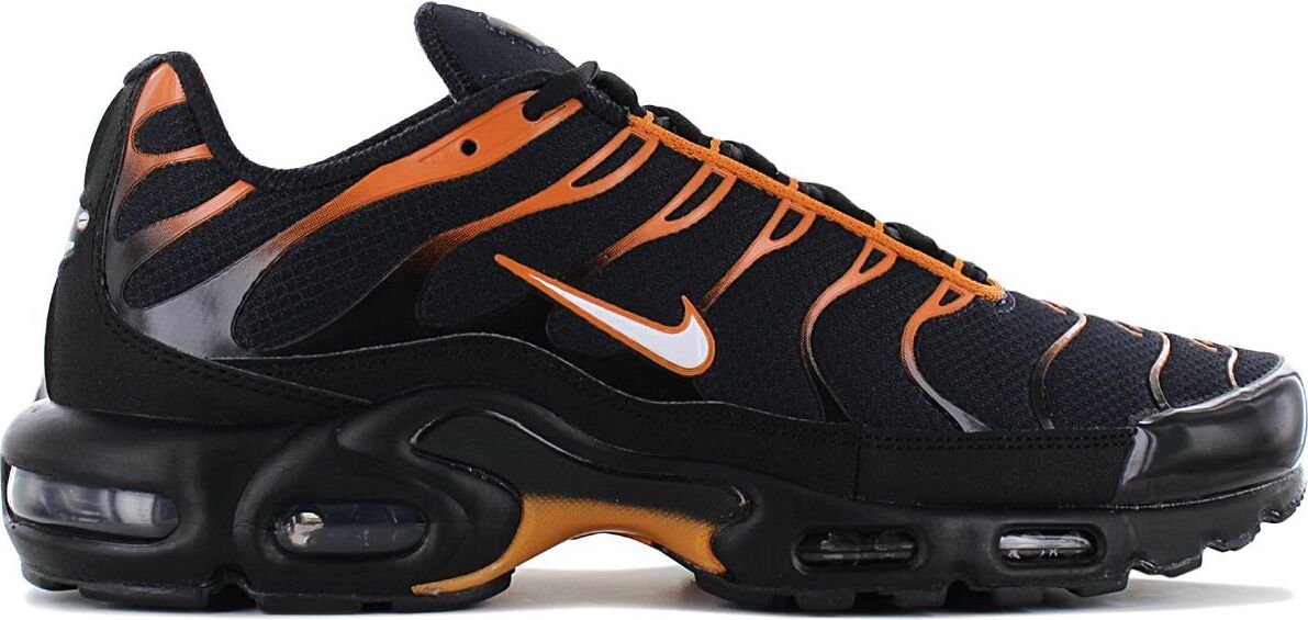 Black and orange nike air max plus online