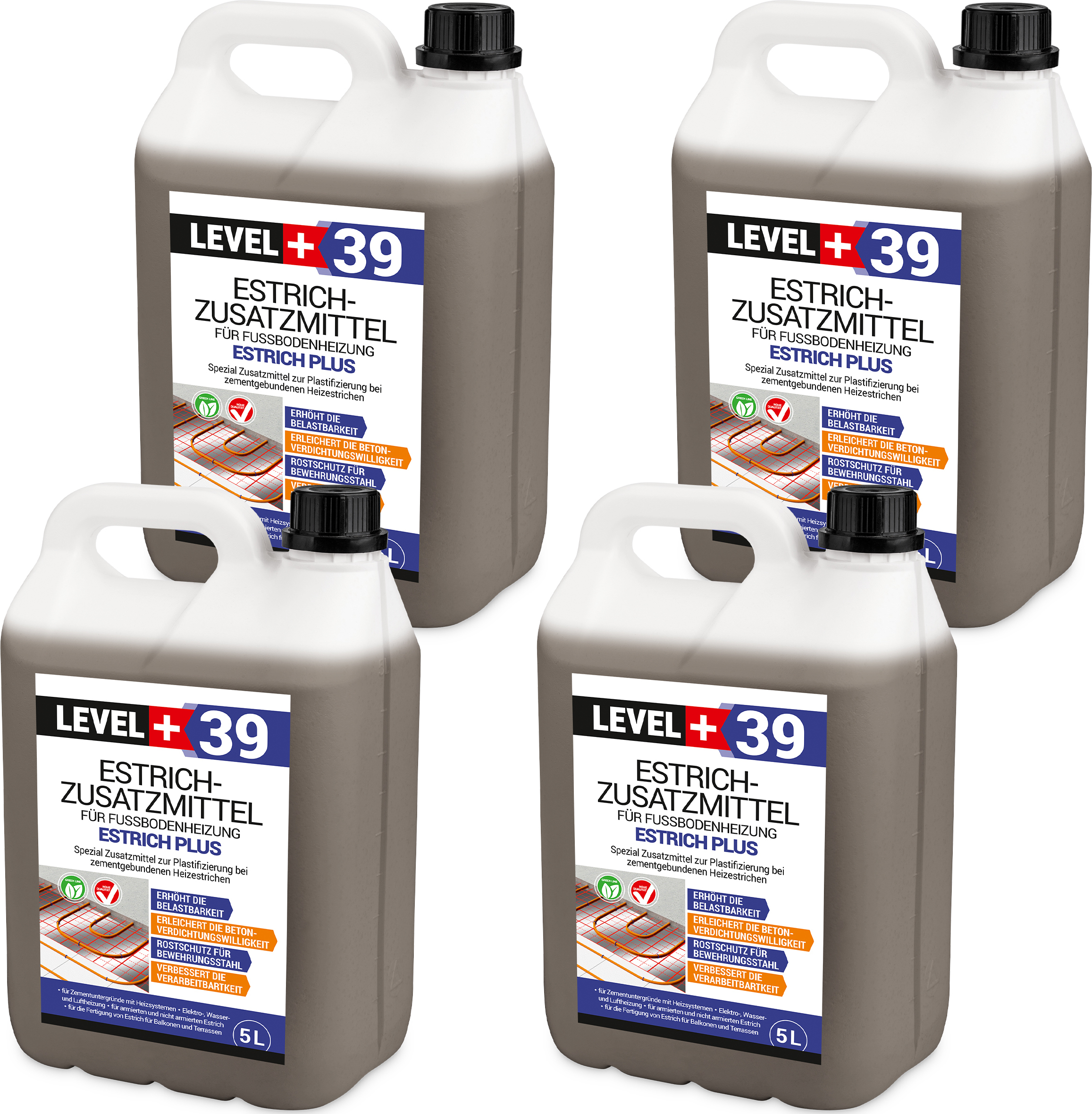 Hangato GmbH Estrichzusatzmittel 20L Fussbodenheizung Heizestrich - Zementestrich Profi L+39 RM39_20