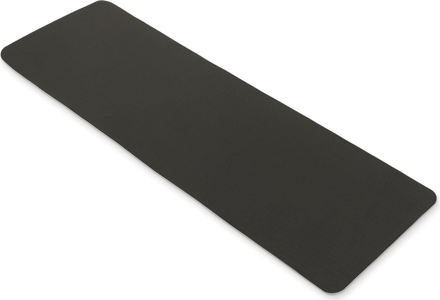 Markenlos Antirutsch-Gymnastikmatte für Fitness, Pilates und Gymnastik - 181,5 x 61 x 0,6 cm - TPE Materialien - Sportmatte in Grau-Schwarz