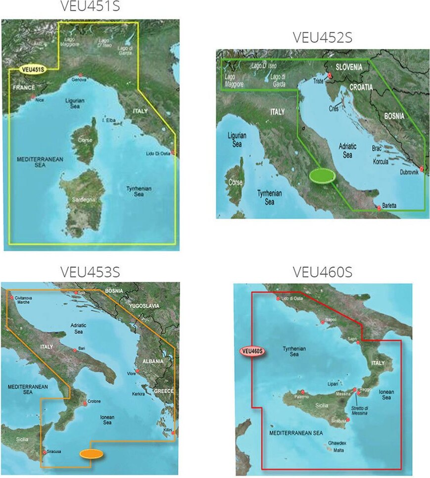Garmin Veu452s-adriatische Küste Nord Seekarten Blau Blau One Size 5602202