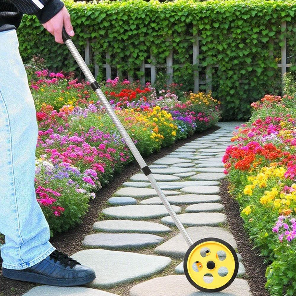 LilGadgets Messrad Distanzmesser 0-9999,9 m, klappbar, präzise Wegmessung ±0,5 %, Aluminium, für Bau, Vermessung und Outdoor