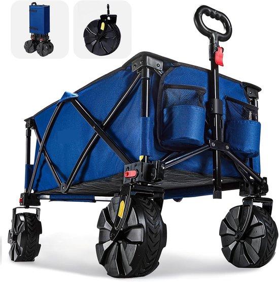 Famanu Bollerwagen Faltbar 128 l - Mit Becherhalter SHSHOP