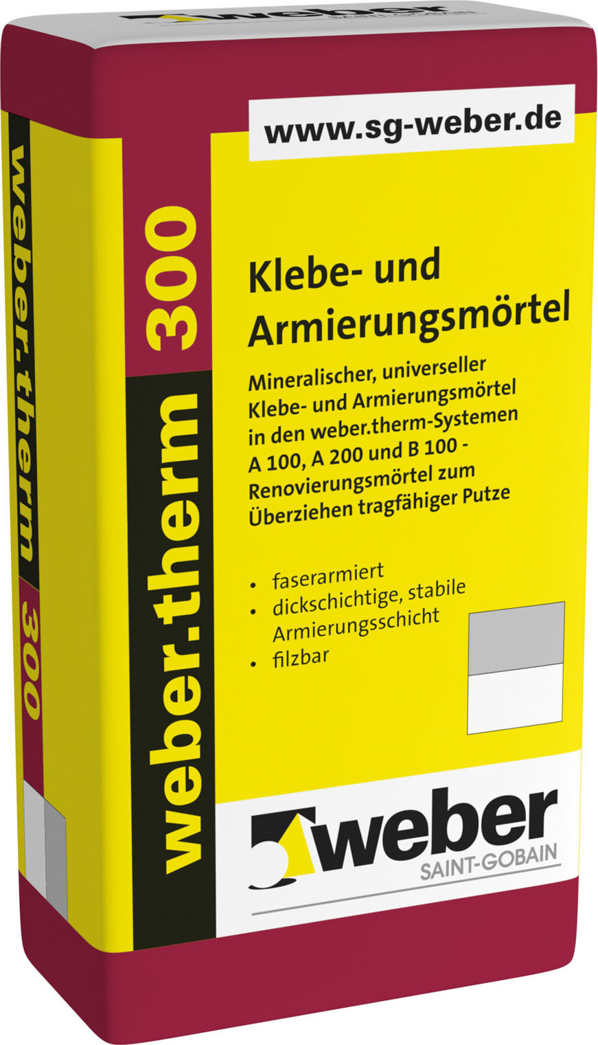 sg-weber weber.therm 300 Klebe und Armierungsmörtel grau 30 kg 102005