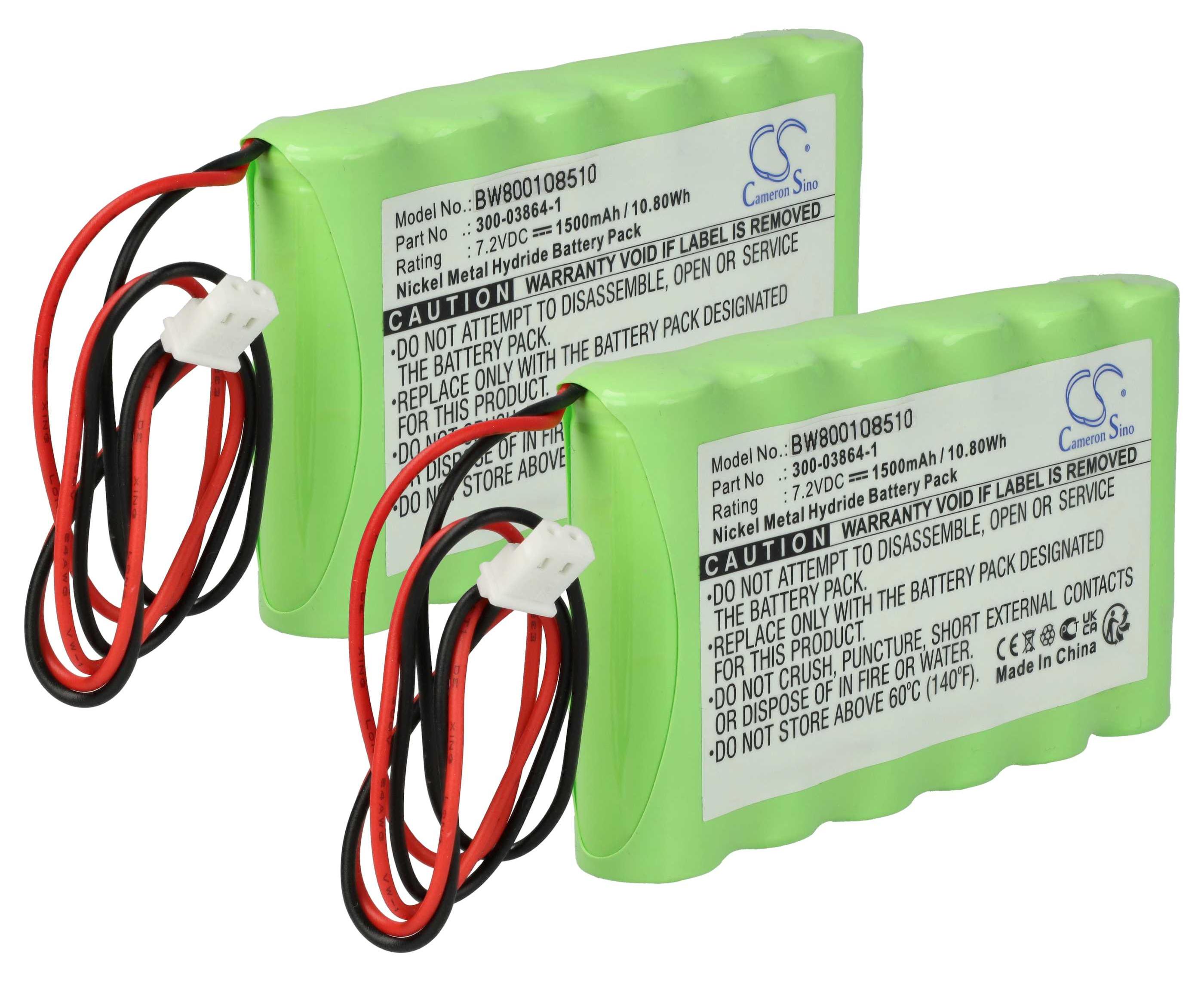 vhbw 2x Akku Ersatz für Bentel BW-B72K für Mobilcomputer PDA Scanner (1500 mAh, 7,2 V, NiMH) 183592480-13