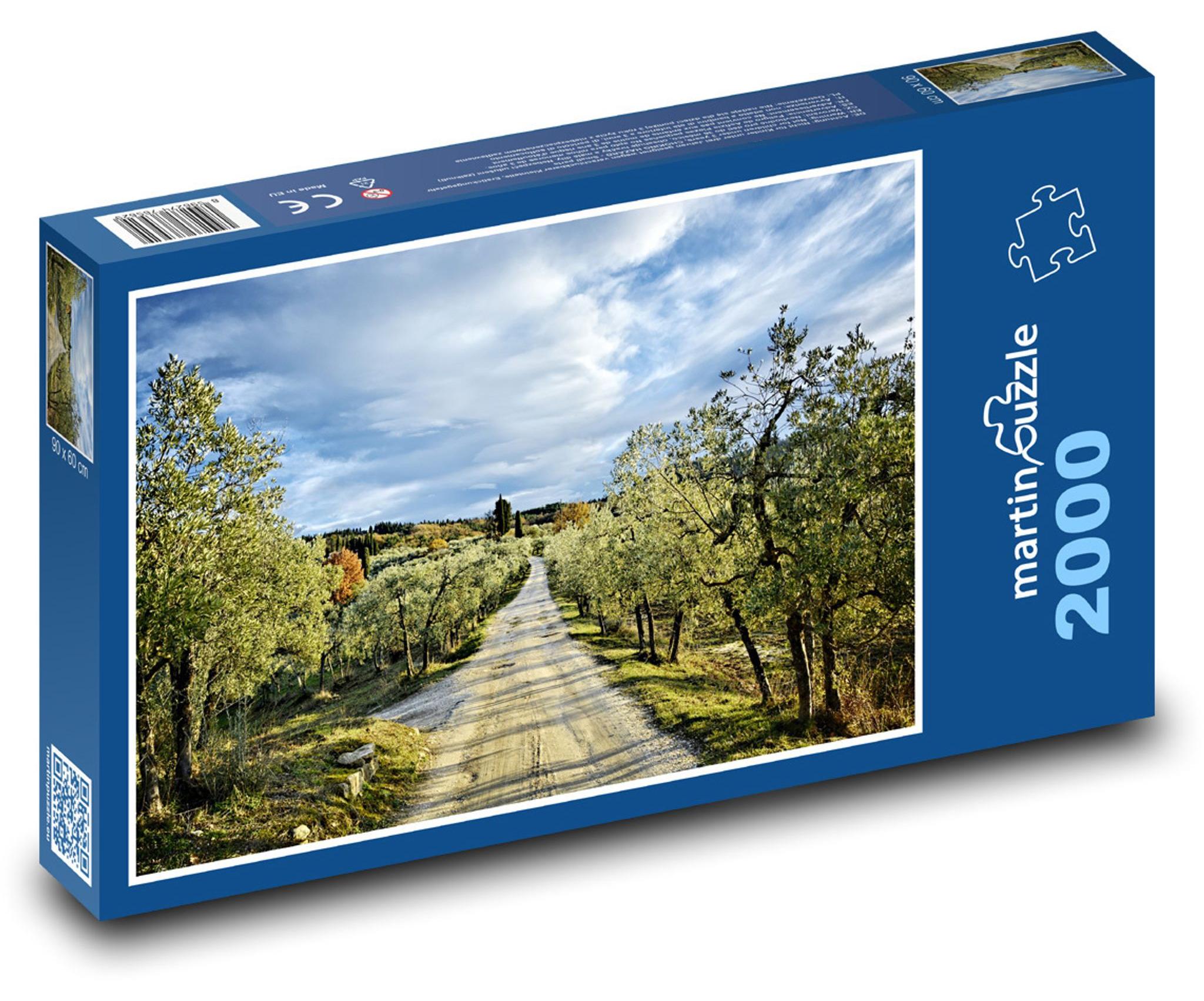 MCprint Puzzle 2000 Toskanische Landschaftsstraße - martinpuzzle
