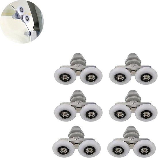 OEM 6 Stück Duschdrehkörper Räder 25mm - Drehkörperwelle für Duschdrehkörper - Duschdrehkörper Rollen - Duschdrehkörper Räder - Duschkabine Räder - Schiebedurchtriebwelle - Schiebedurchtrieb Räder für Duschen - Schiebedurchtriebsrollen - Duschdurchtriebsrollen - für Duschdurchtrieb, Schiebedurchtrieb Räder 2026