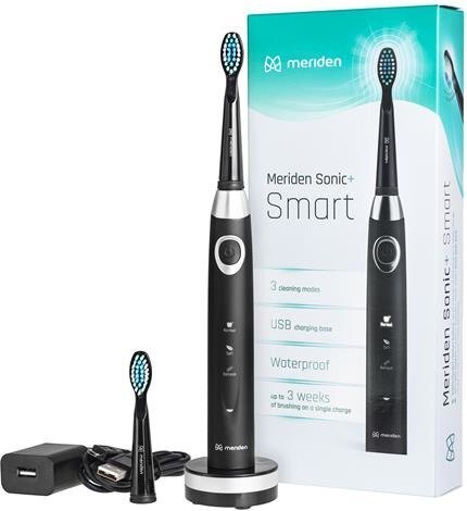 Elektrická zubná kefka Sonic toothbrush Meriden Sonic+ Smart Black case + 2 náhradné kefky