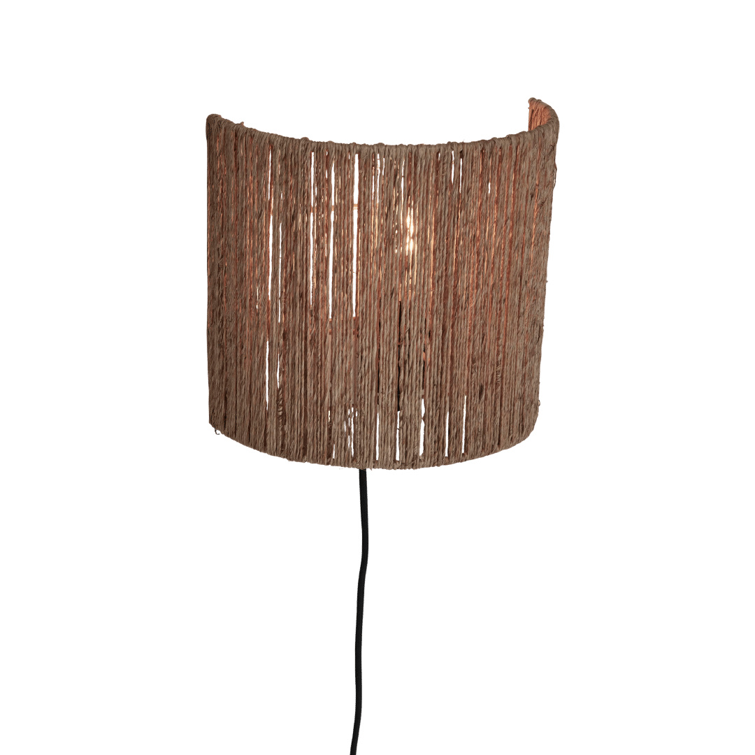 GOOD&MOJO - Wandlampe Iguazu - Jute - 25x25x22cm IGUAZU/W22/N