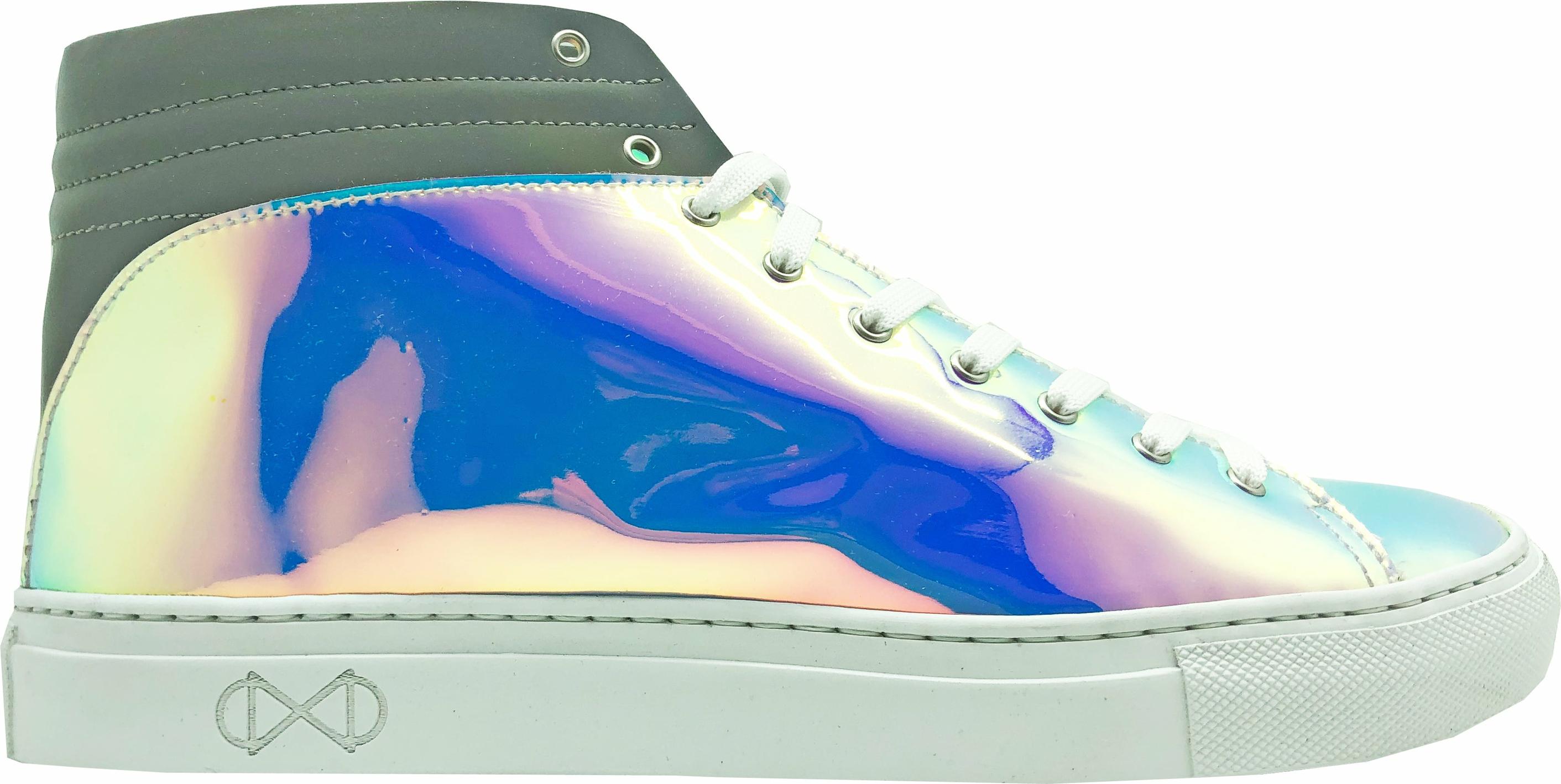 NAT-2 Damen Sneaker irisierend, mehrfarbig, vegan, fair produziert, reflektierende Ferse MS-0012272