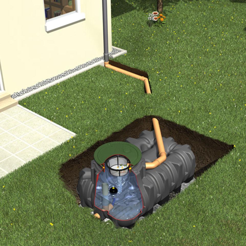 Graf Flachtank Platin Retentionszisterne 3000L w=40&