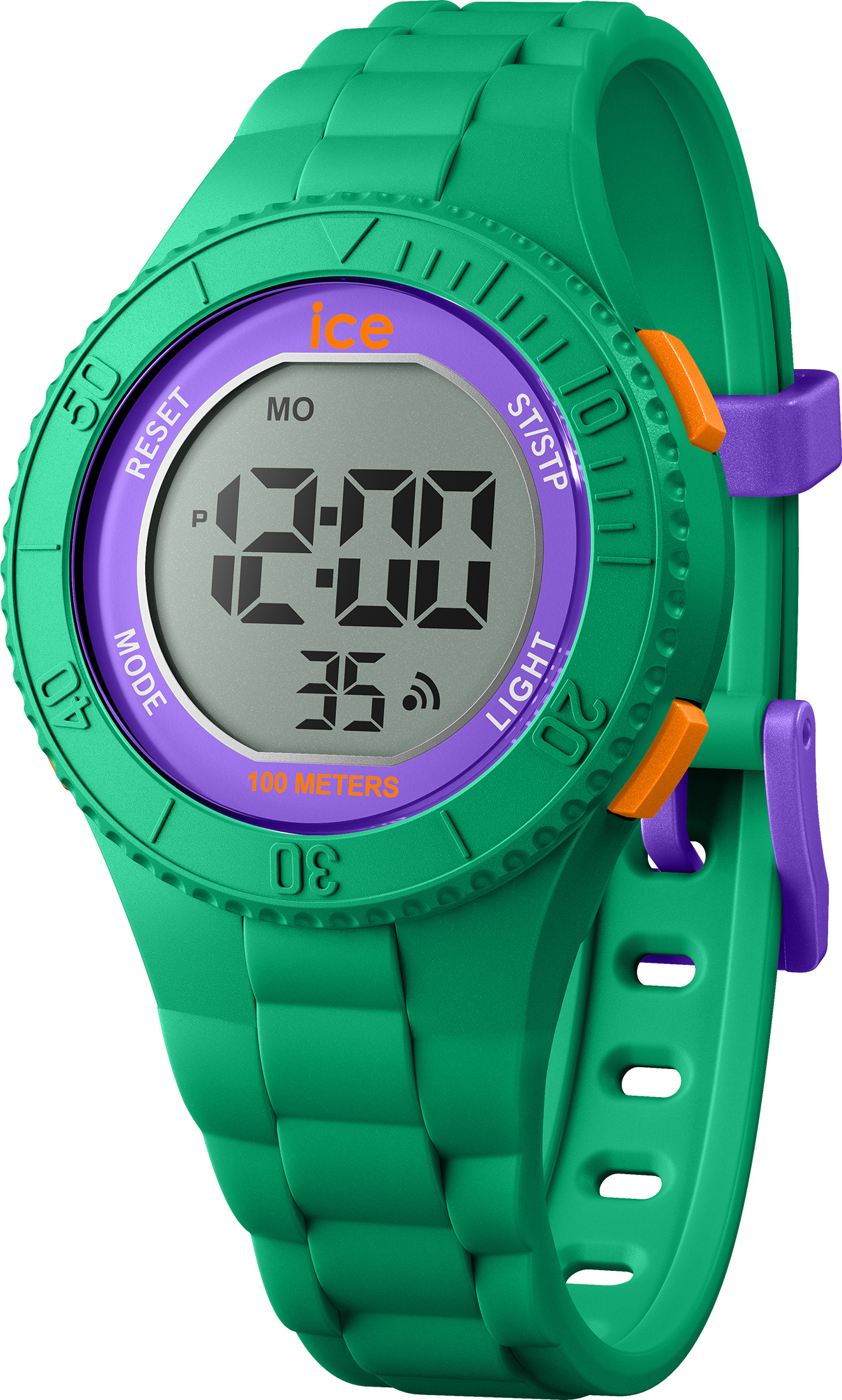 Hodinky Ice-Watch Ice Digit Zelená Fialová Oranžová (S)