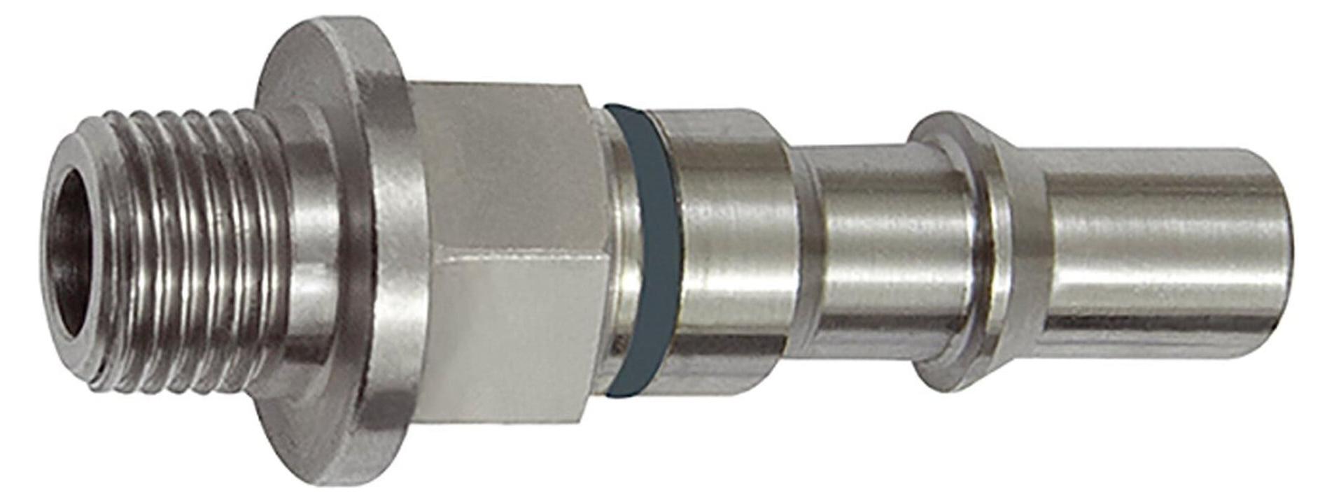 Riegler Unverwechselbarer Nippel NW 6, ISO 6150 C, G 1/4 AG, grau 426.61-GR
