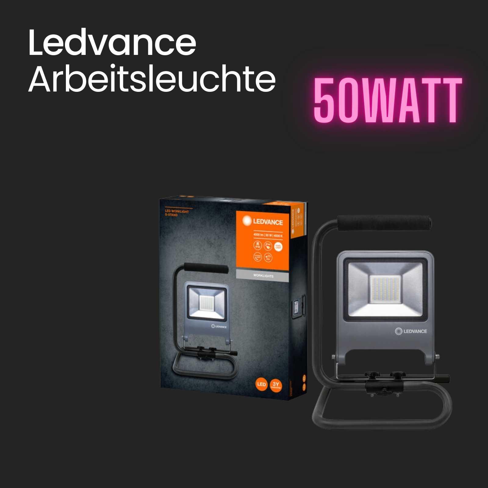 Ledvance LED Arbeitsstrahler 50 Watt, 2 m Kabel LEDWORK.STAND50W4000