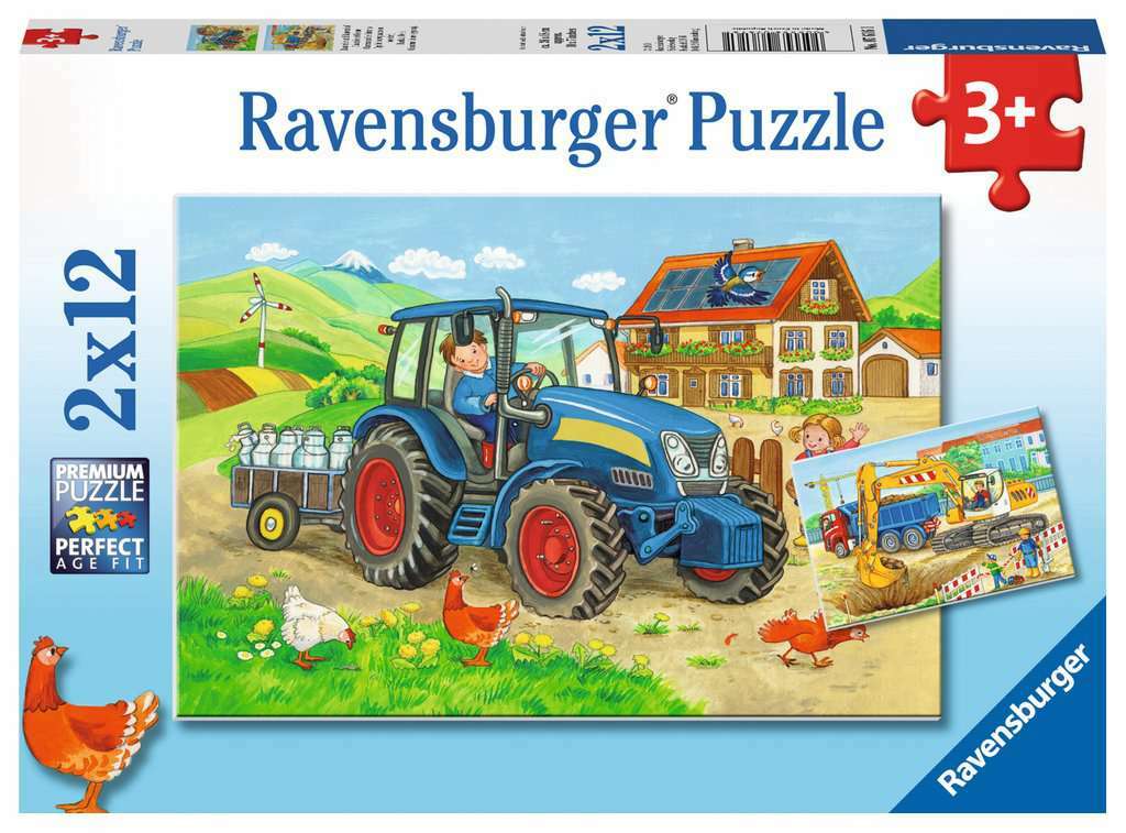 07611 2 X 12 Teile Ravensburger Kinder Puzzle Bitte einsteigen 