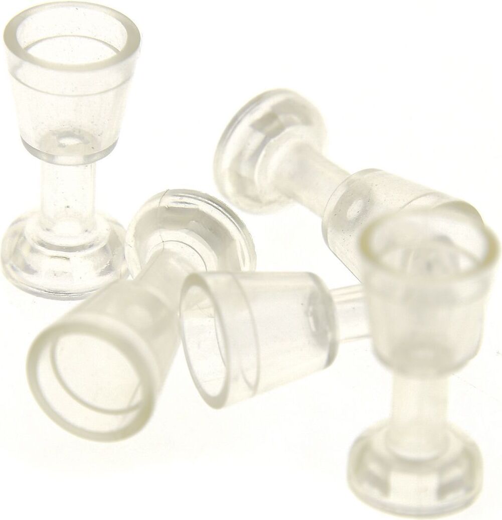 5x Lego sklenený priehľadný biely pohár Star Wars sw217a sw028a 2343 28657