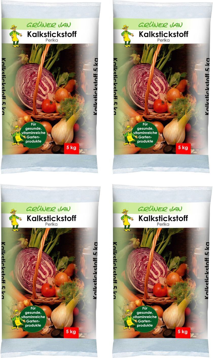 Grüner Jan 4er Set Kalkstickstoffdünger 5kg Kalk Stickstoff Dünger Kompost Nährstoffdünger 01576 4x
